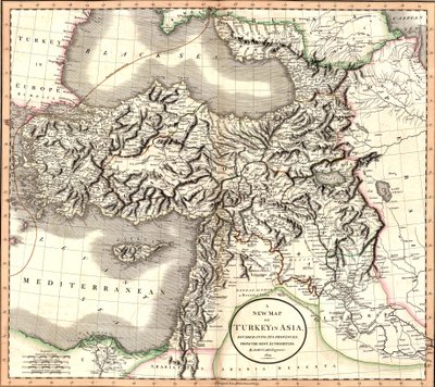 A New Map of Turkey in Asia, Divided into Its Provinces, from the Best Authorities by John Cary